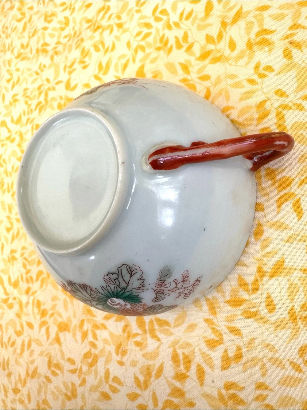 Vintage Japanese Hand Painted Teacup and Saucer Set. Geisha and Floral Landscape